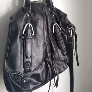 Kooba Black Zipper and Buckle Handbag Purse